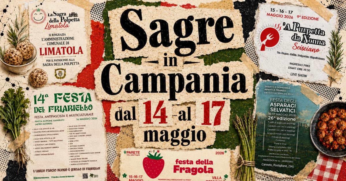 sagre in campania dal 14 al 17 maggio 2026